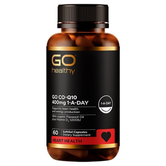 【胶囊因天气原因融化不理赔】Go Healthy 高之源 高含量Q10 辅酶 400mg 60粒 护心保护心脏 保质期2026.9